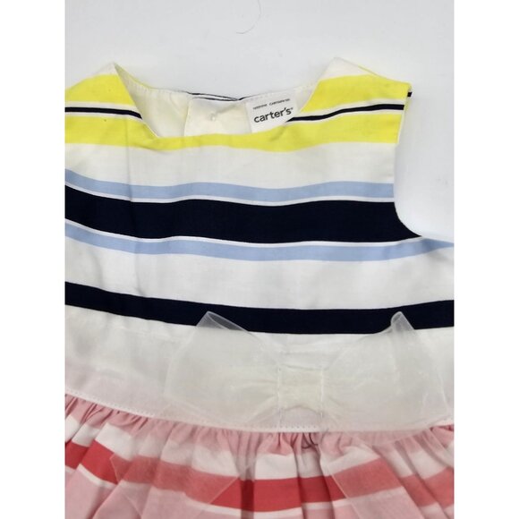 Carter's Dress Infant Baby Girls Size 3 Months Striped Sleeveless Spring Easter - Picture 2 of 10